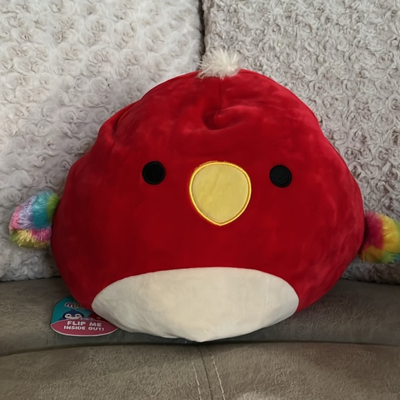 🐦🦜Squishmallows FlipAMallows Babs/Paco Bluejay/Red Parrot NWT Flip 12” - Picture 6 of 8